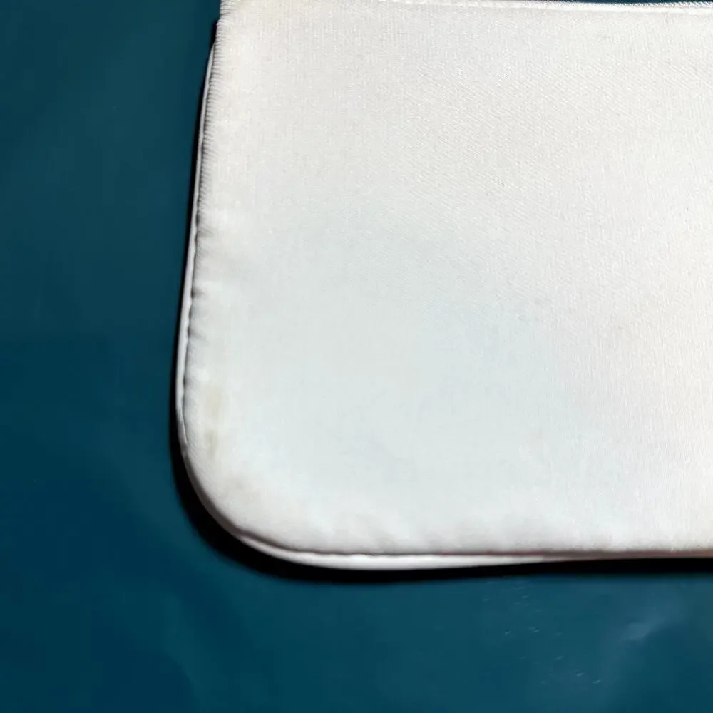 Dior beauty zippered cosmetic bag white